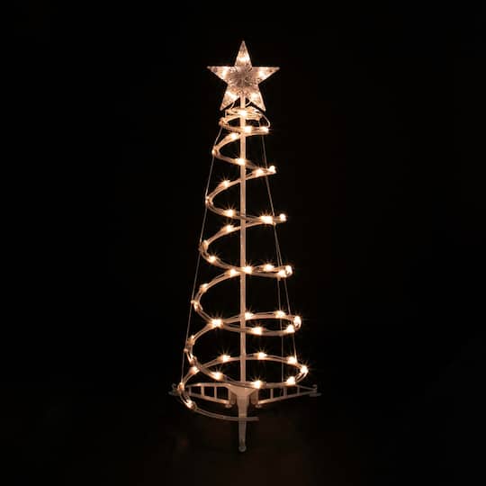 3ft., 4ft., & 6ft. Pre-Lit Spiral Artificial Christmas Tree Set, Clear Lights